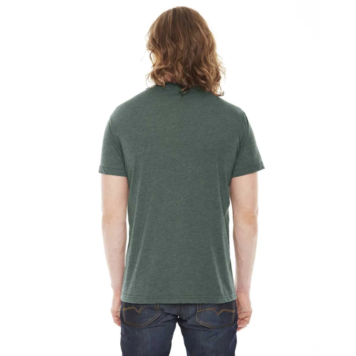 American Apparel Unisex Heather Forest 50/50 Short Sleeve Tee