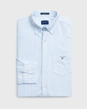 Banker Stripe Oxford - Capri Blue