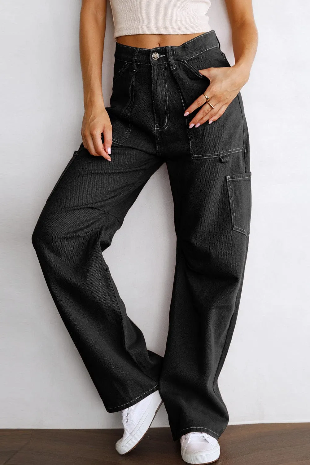 Black Cargo Pants with a Modern Twist