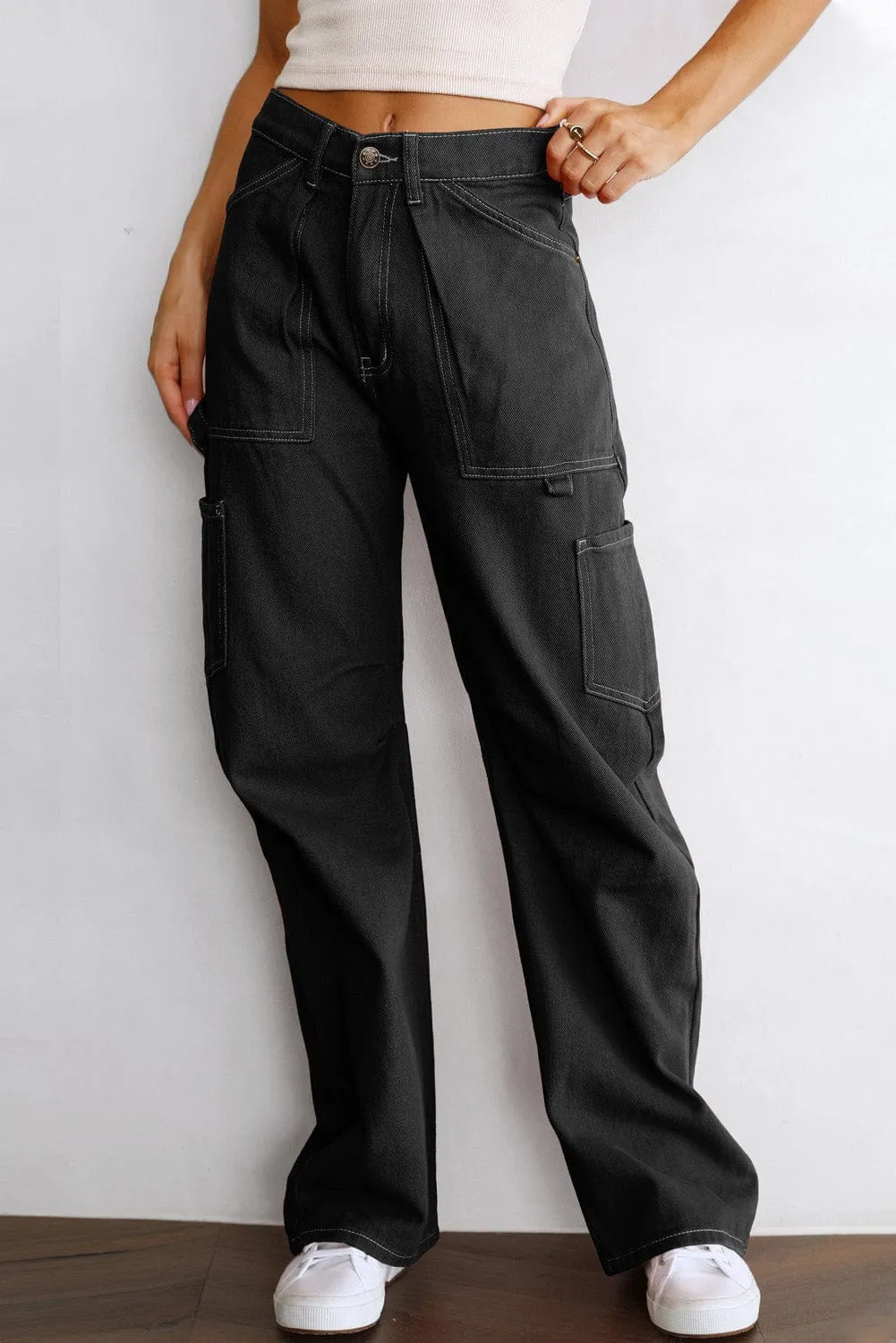 Black Cargo Pants with a Modern Twist