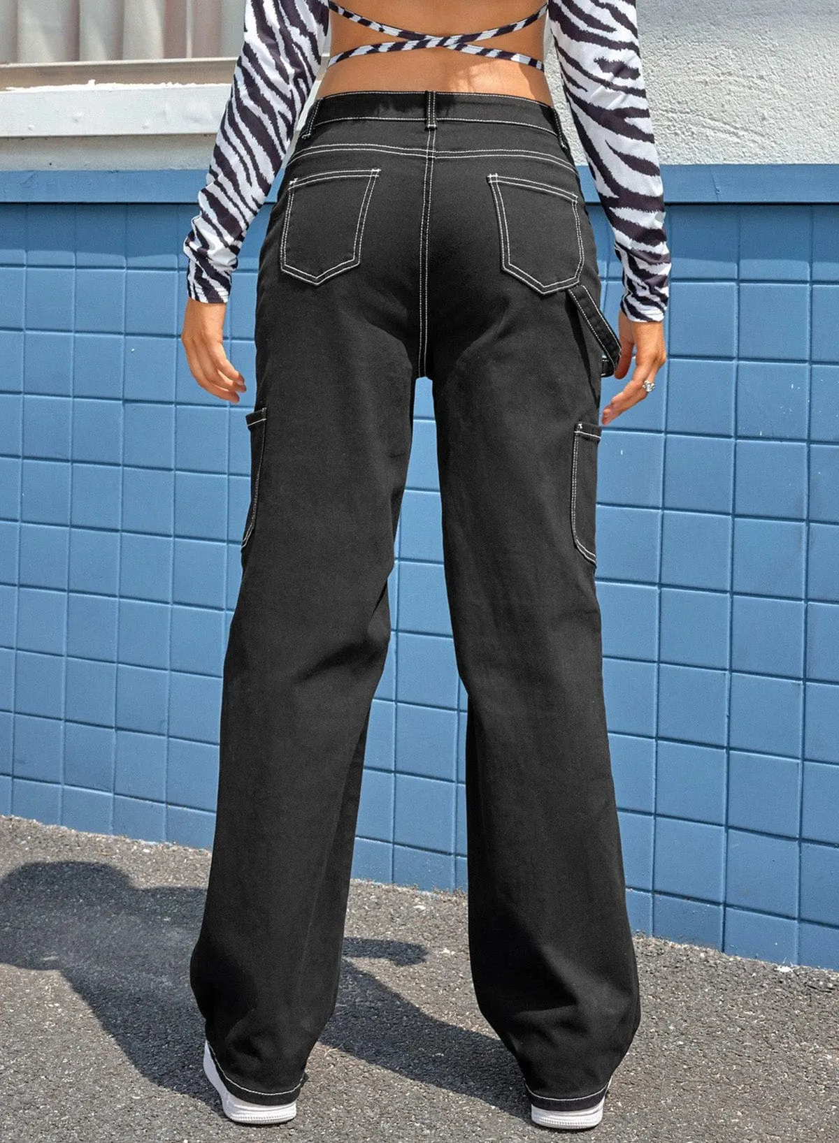 Black Cargo Pants with a Modern Twist