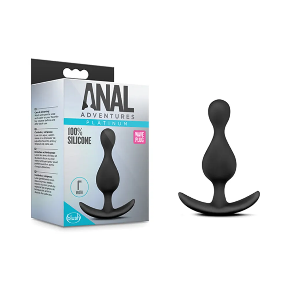 Blush Anal Adventures Wave Plug - Black