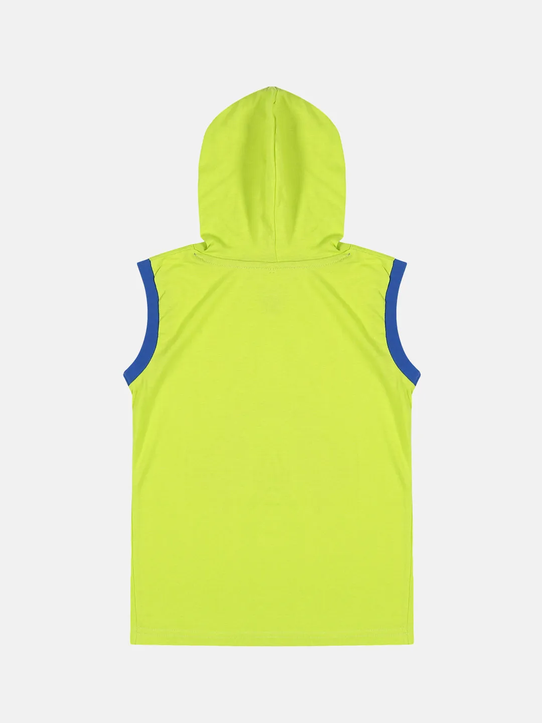 Boys "Orignal" Chest Print Hooded Sleeveless Tee