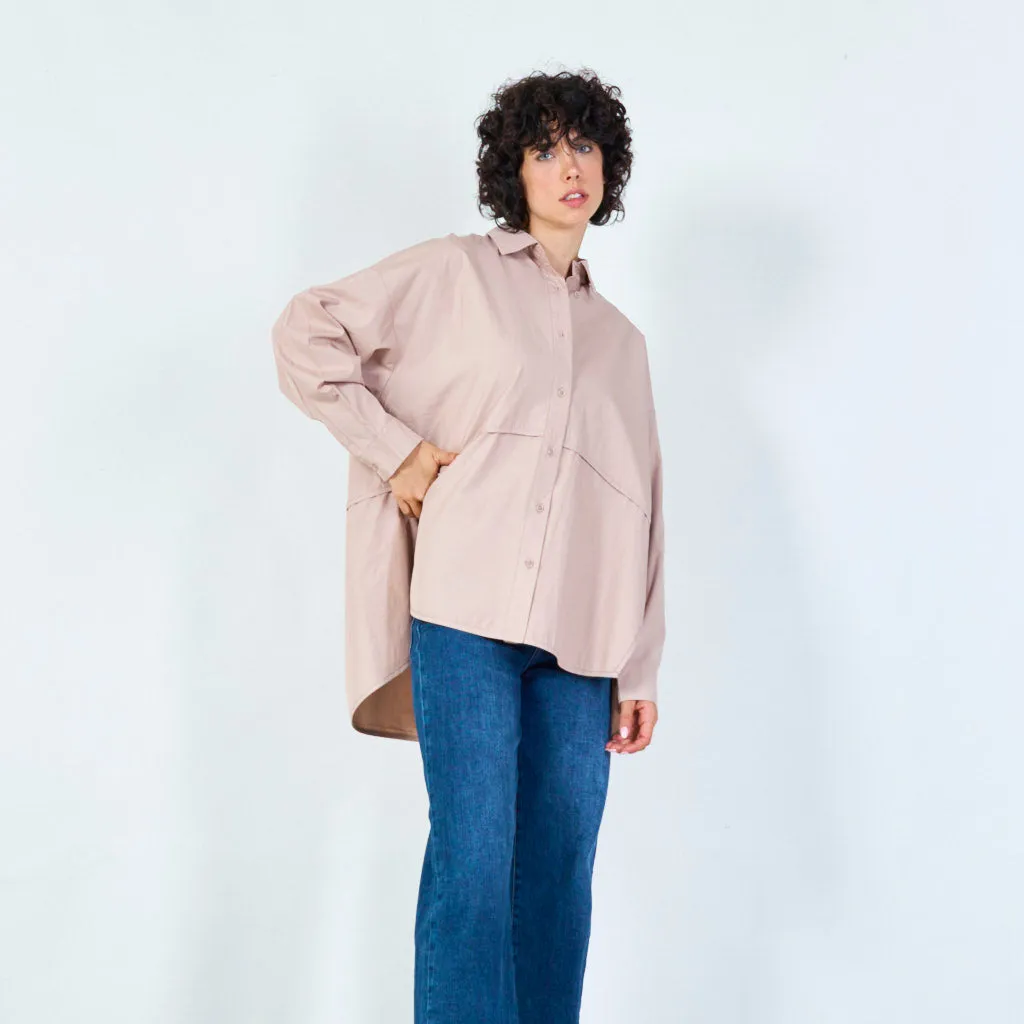 Classic button-down oversized shirt wholesale