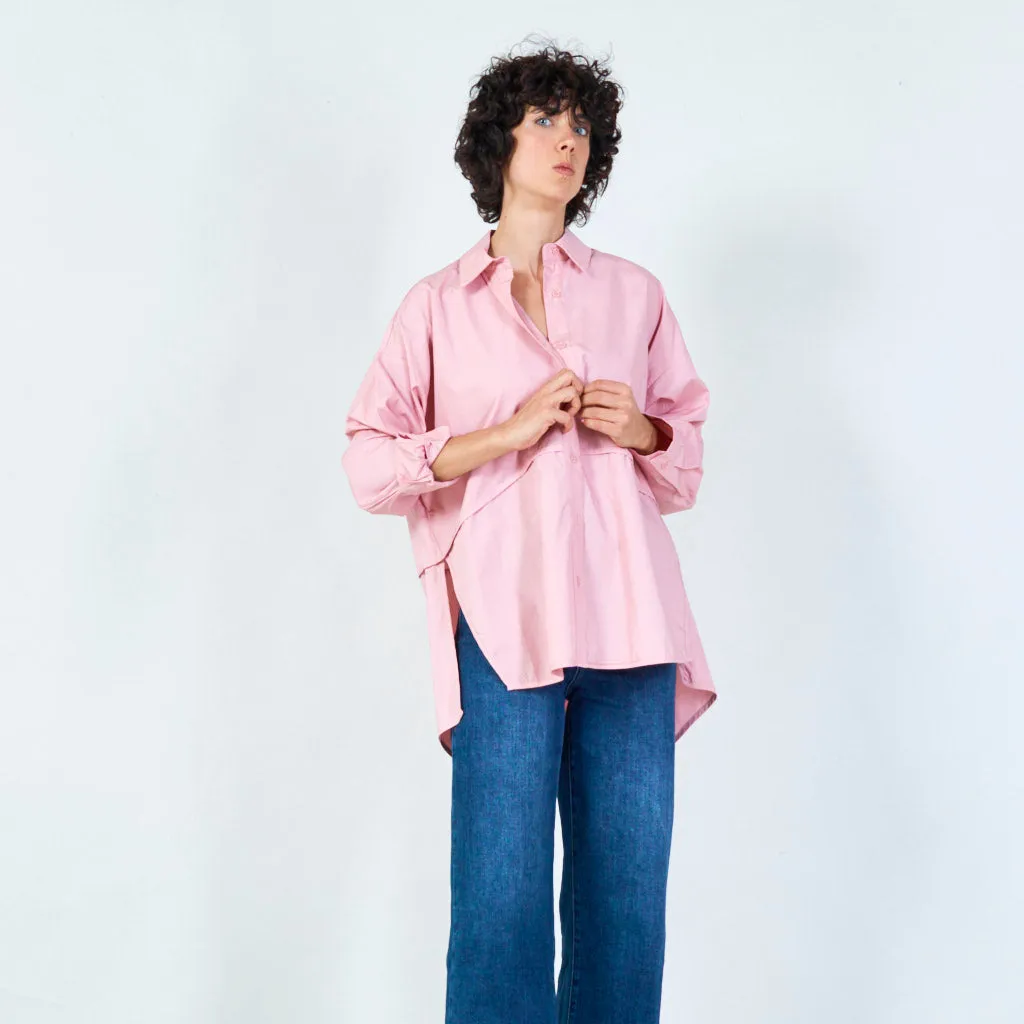 Classic button-down oversized shirt wholesale