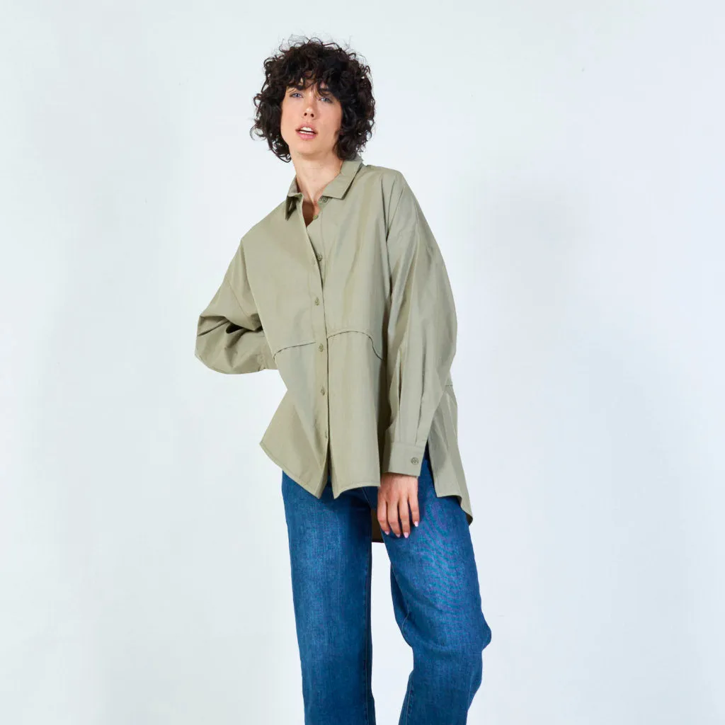 Classic button-down oversized shirt wholesale