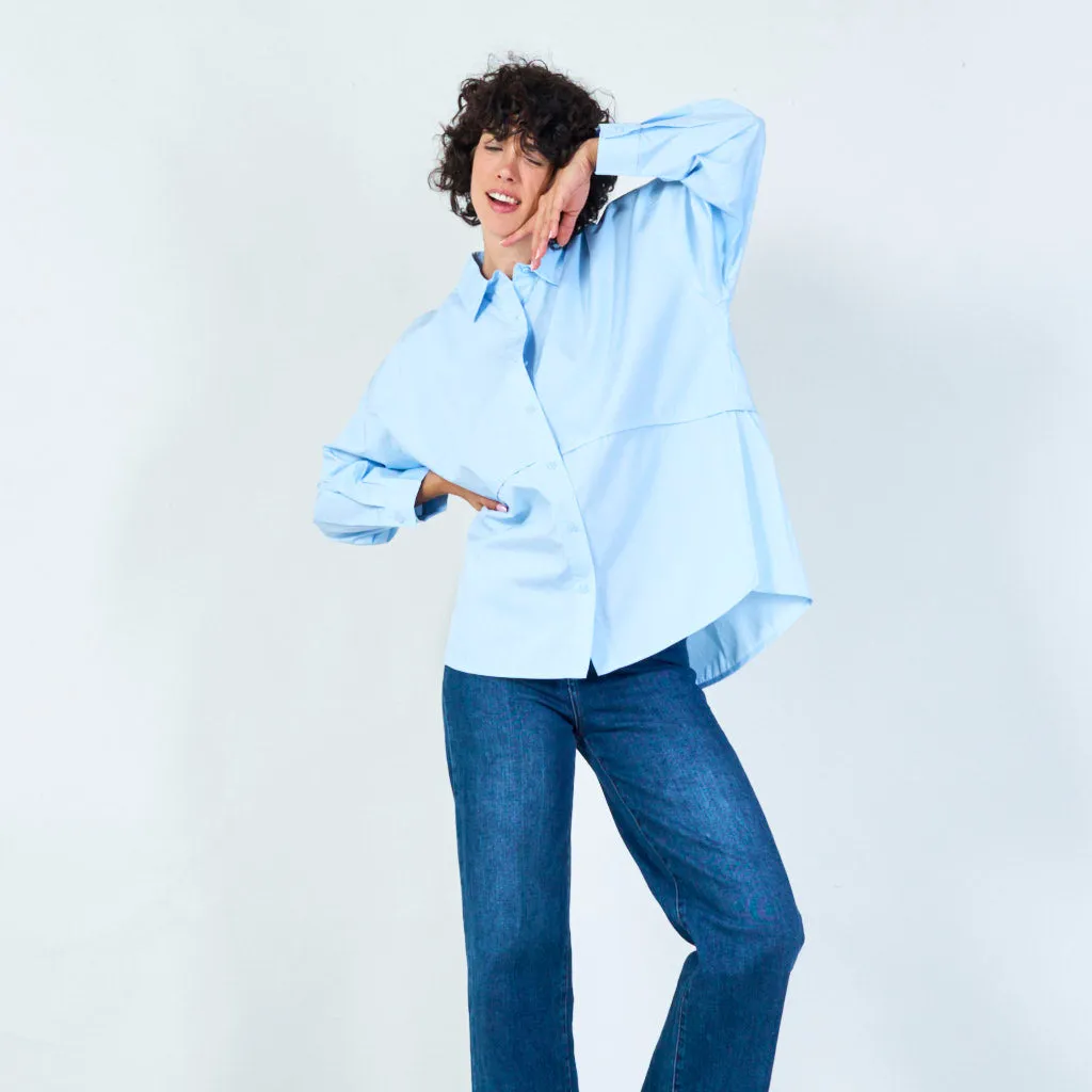 Classic button-down oversized shirt wholesale