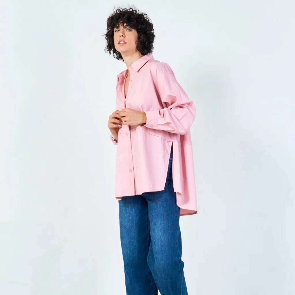 Classic button-down oversized shirt wholesale