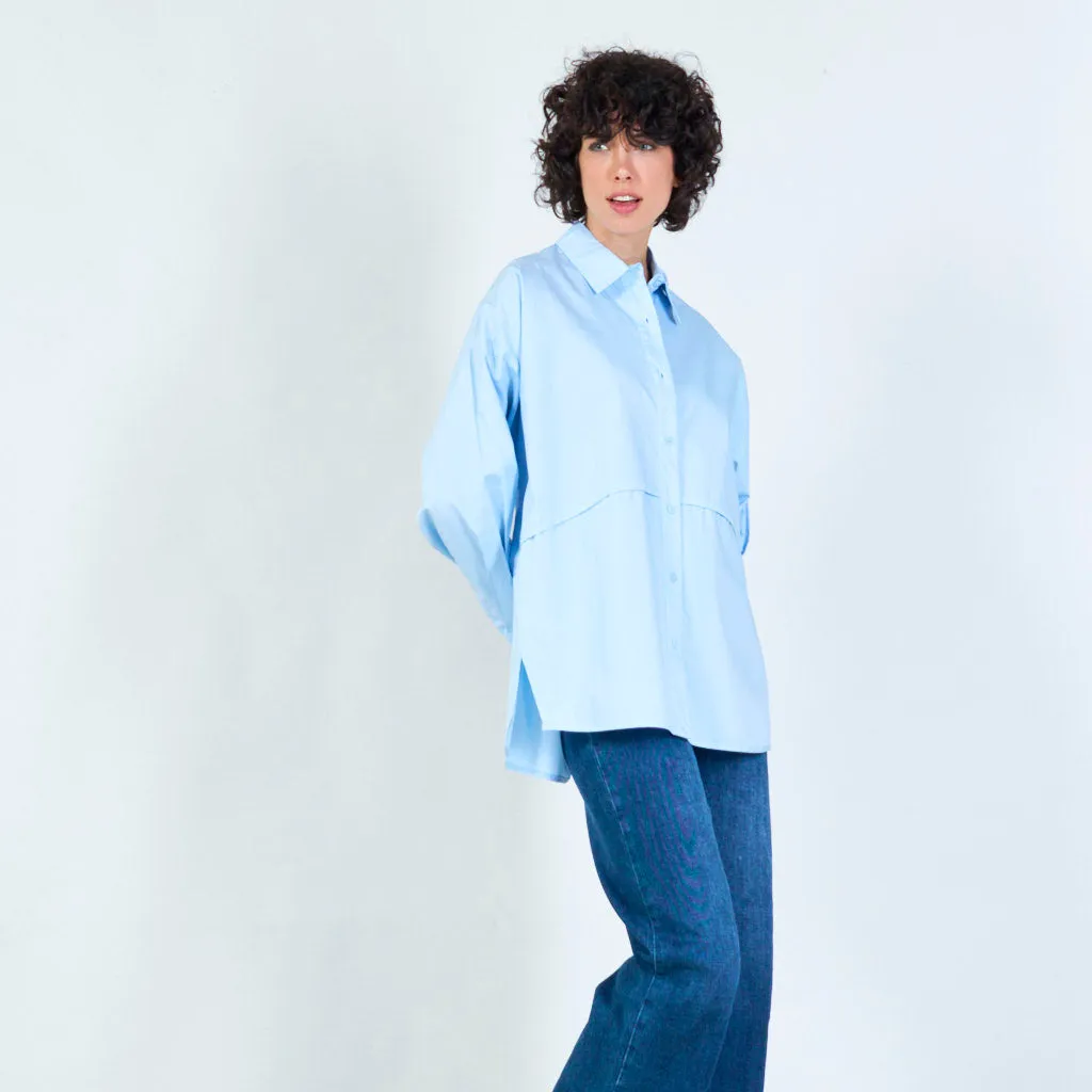 Classic button-down oversized shirt wholesale