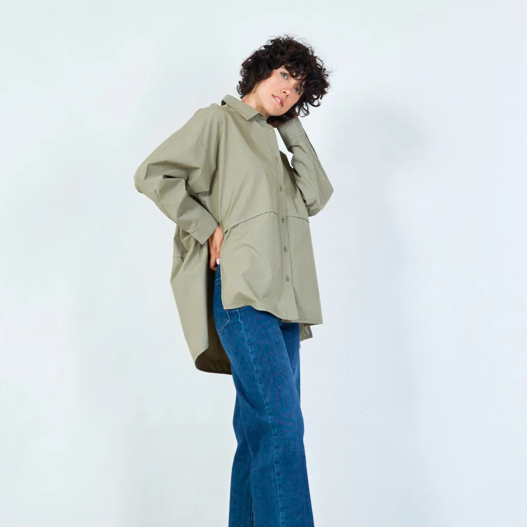 Classic button-down oversized shirt wholesale