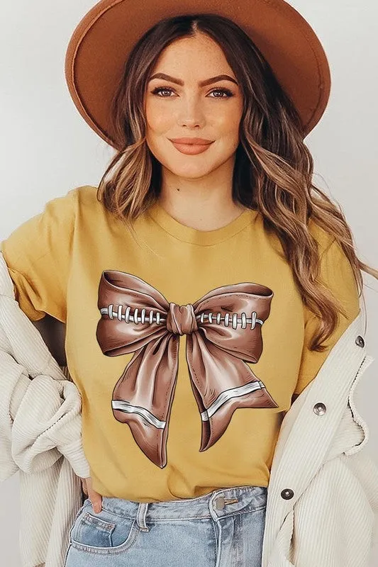 Coquette Football Bow Graphic Tee