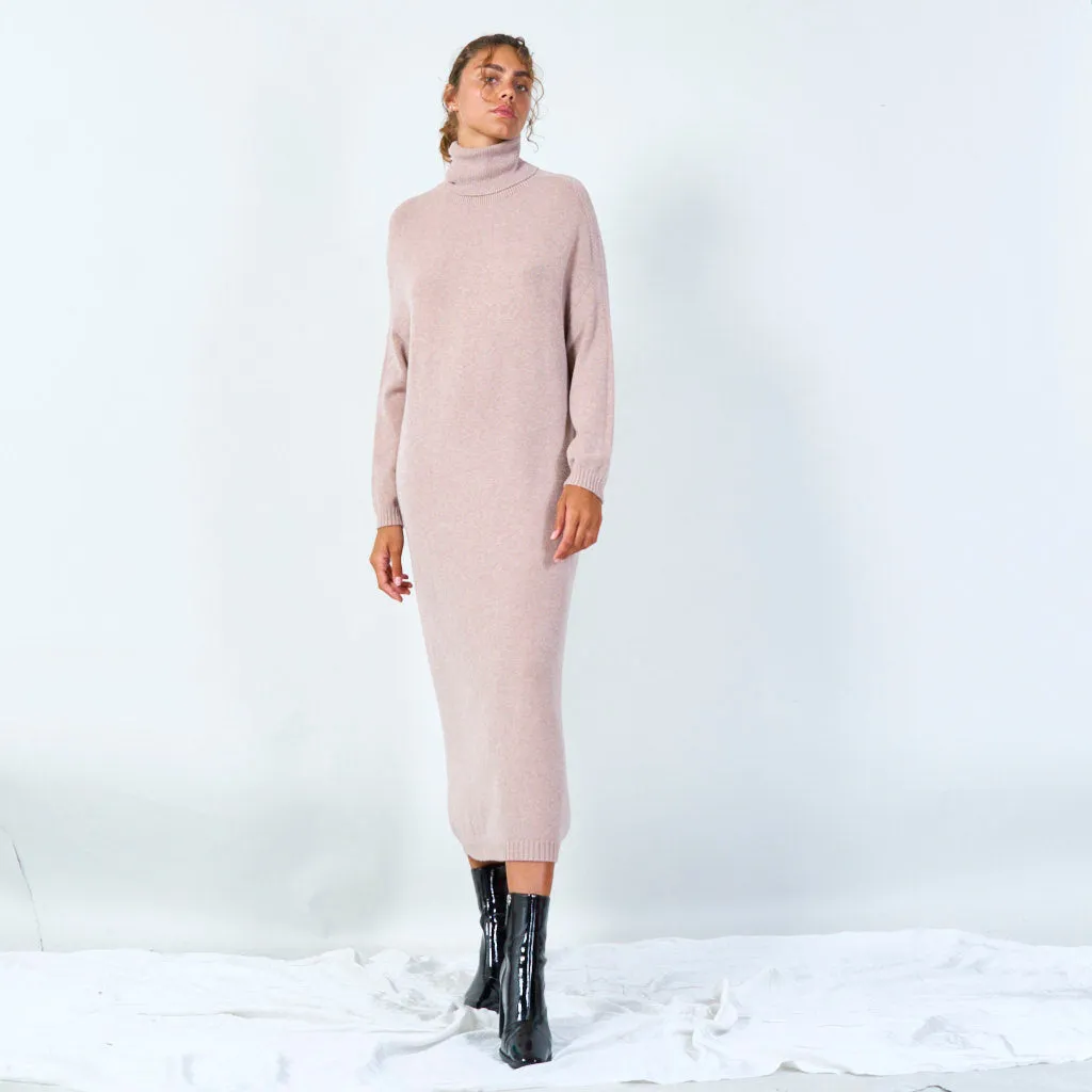 Cozy turtleneck long sweater dress wholesale