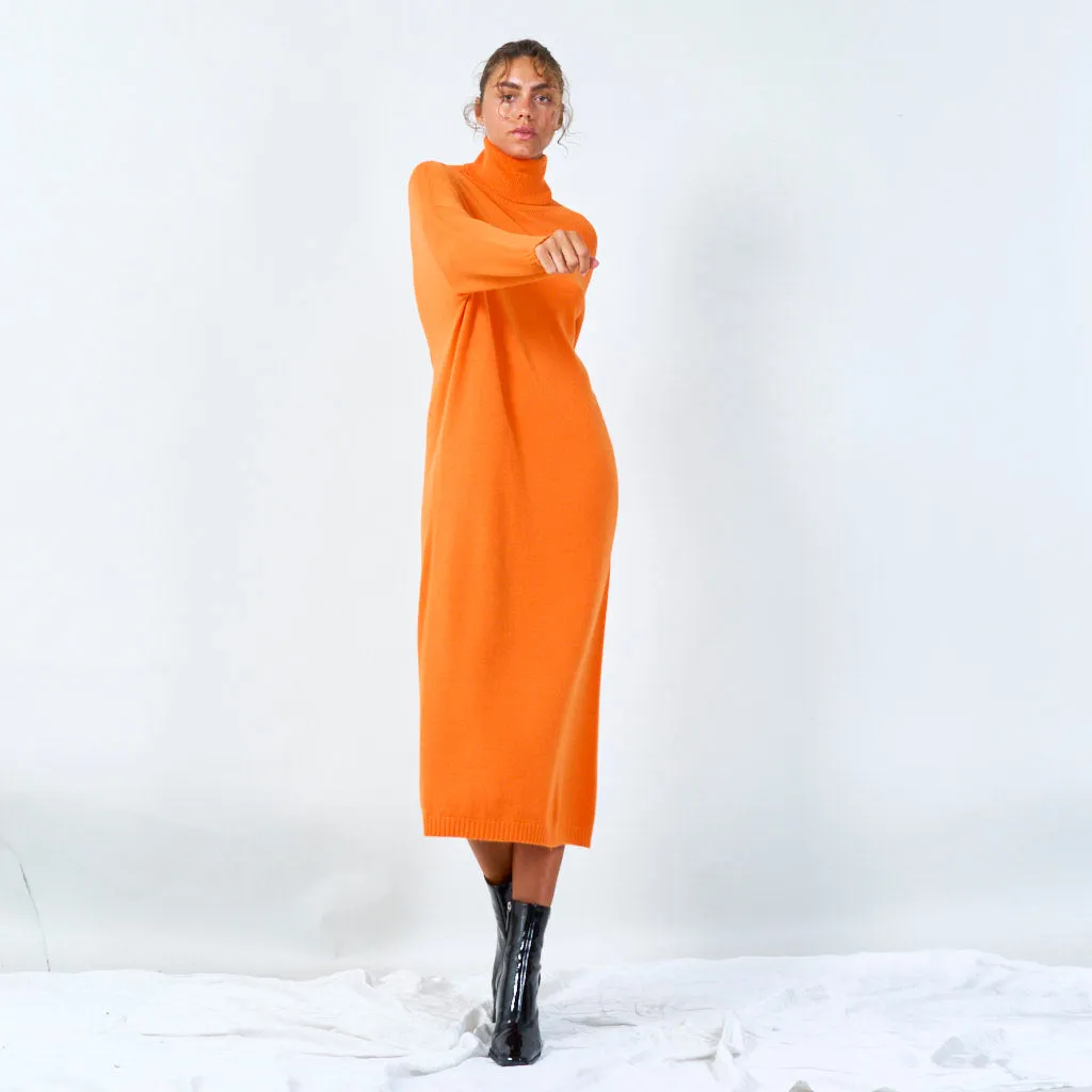 Cozy turtleneck long sweater dress wholesale