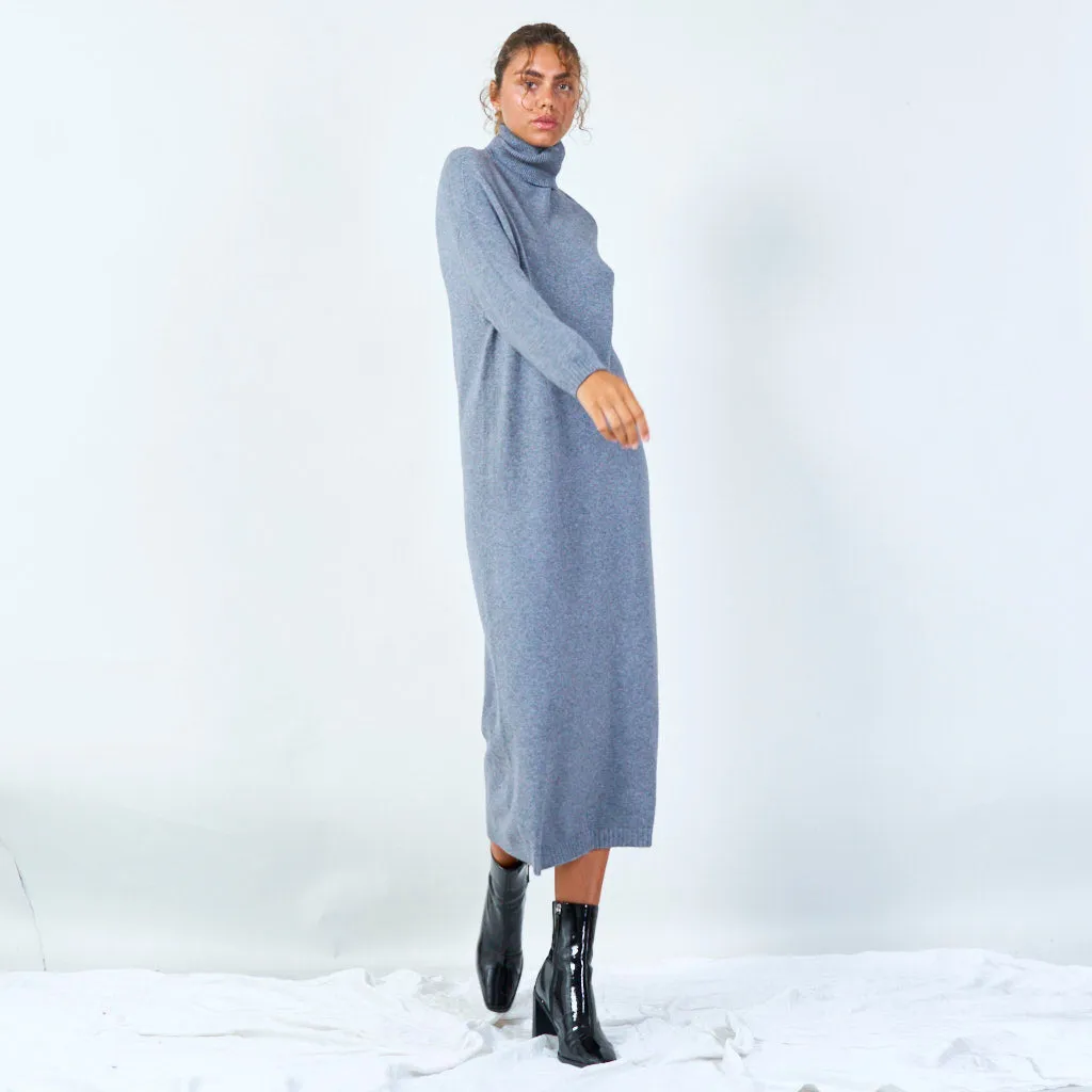 Cozy turtleneck long sweater dress wholesale