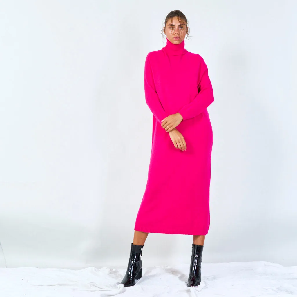 Cozy turtleneck long sweater dress wholesale