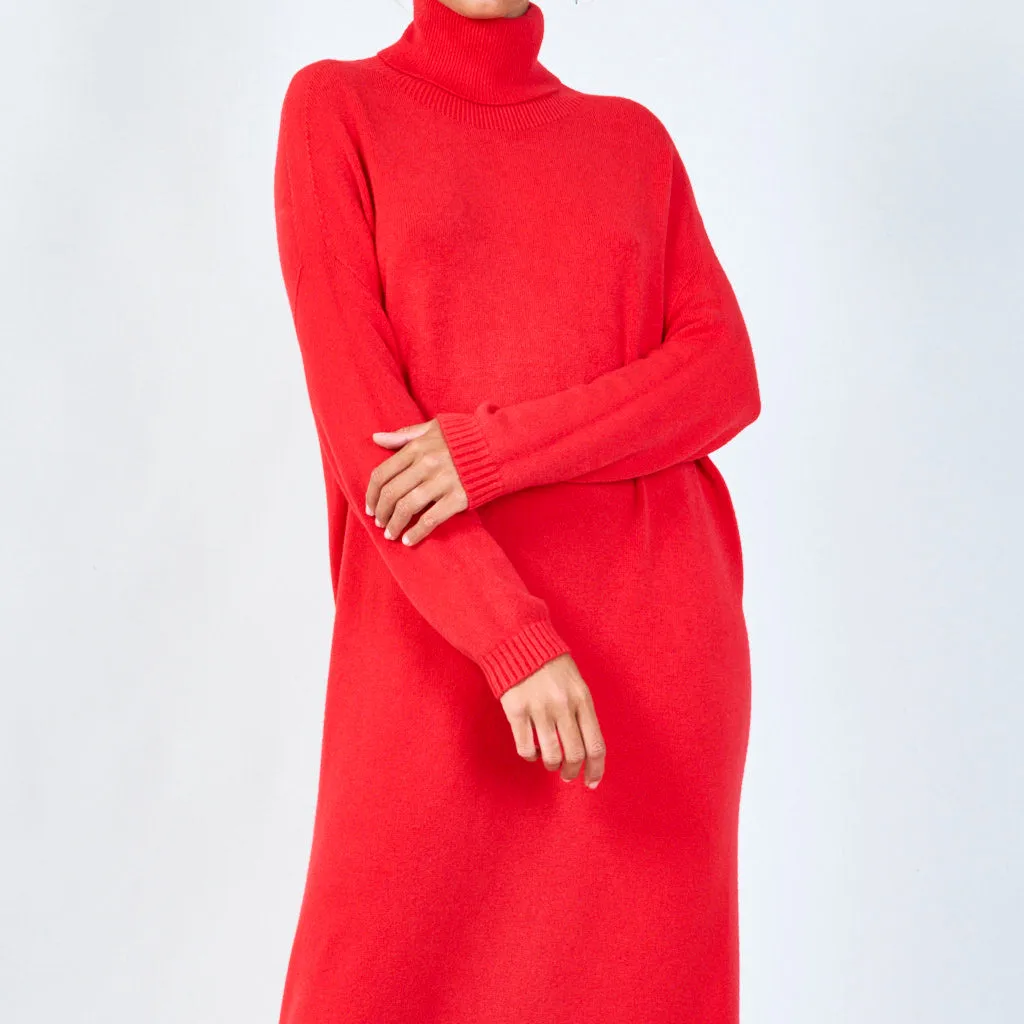 Cozy turtleneck long sweater dress wholesale