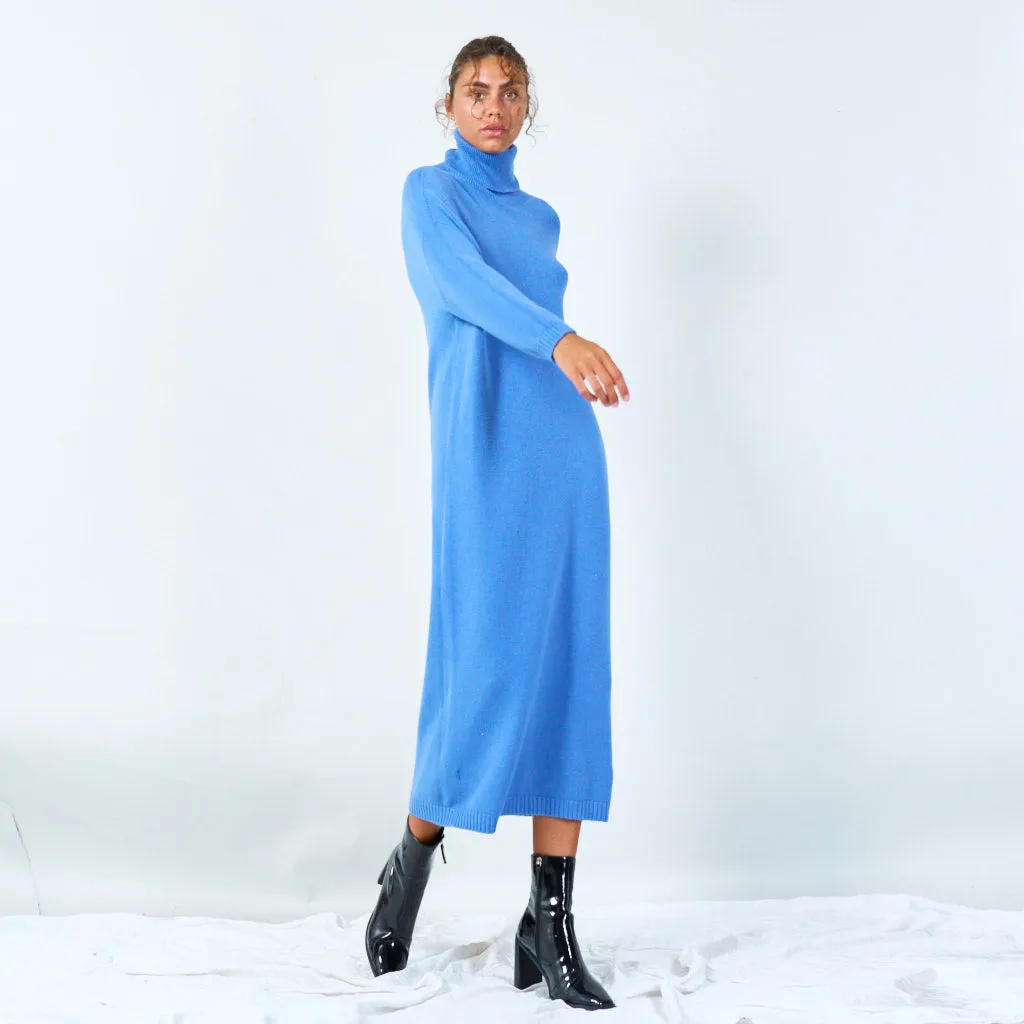 Cozy turtleneck long sweater dress wholesale