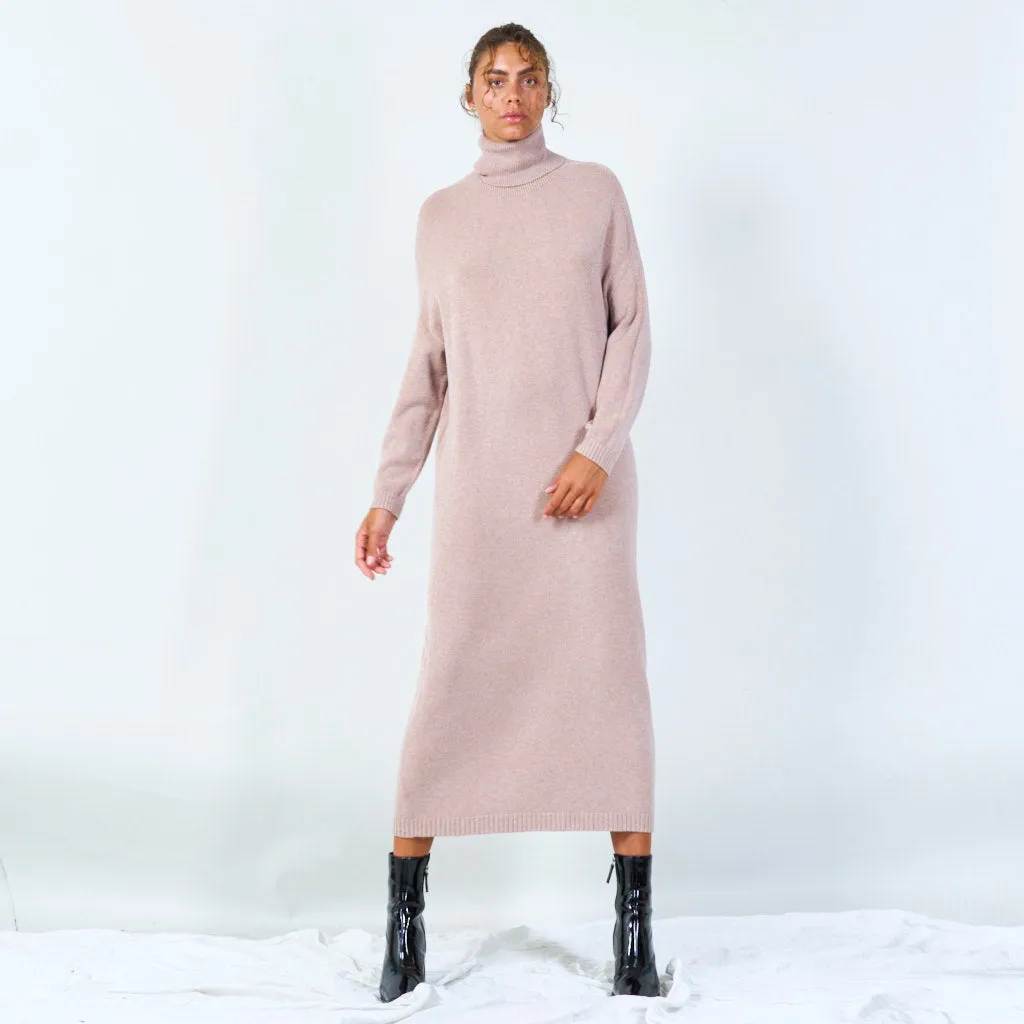 Cozy turtleneck long sweater dress wholesale