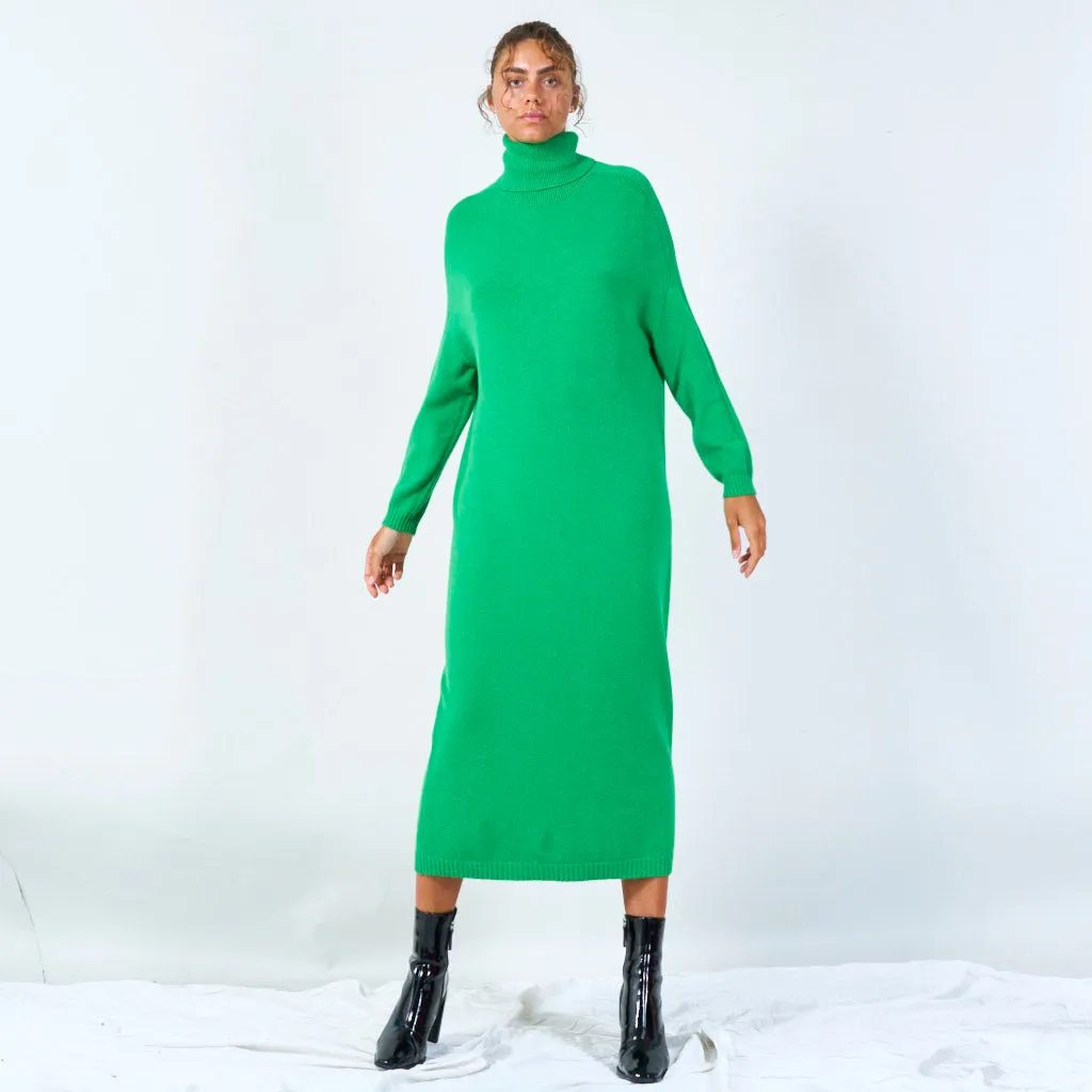 Cozy turtleneck long sweater dress wholesale