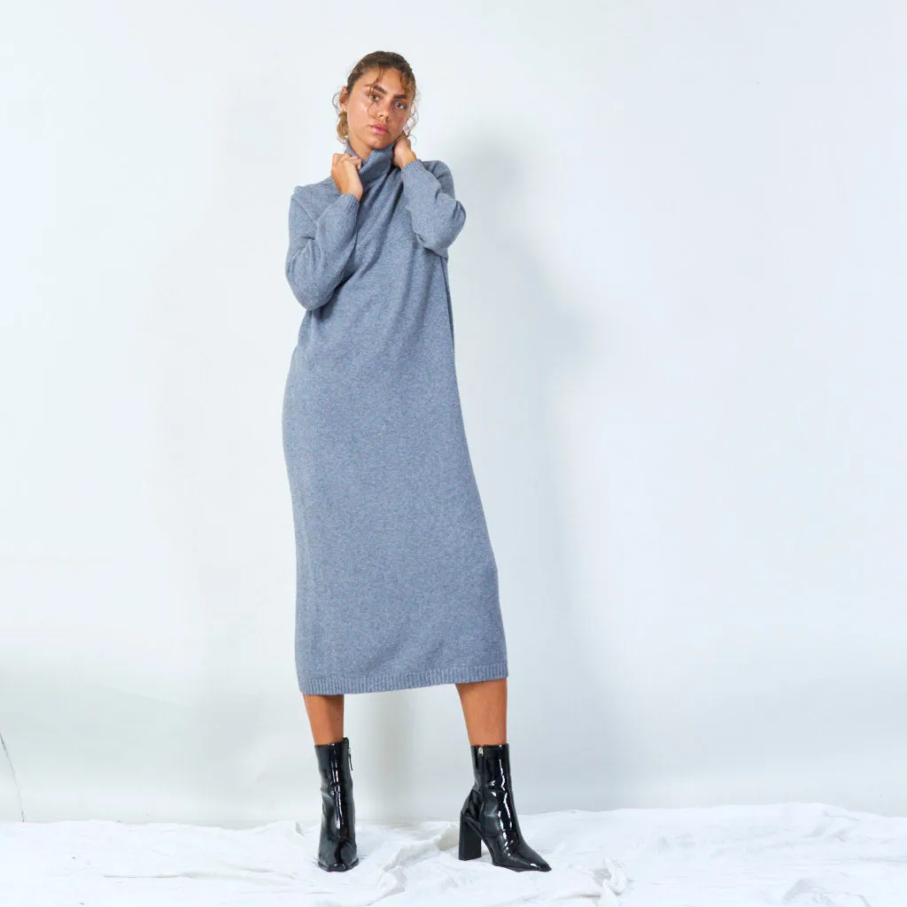 Cozy turtleneck long sweater dress wholesale