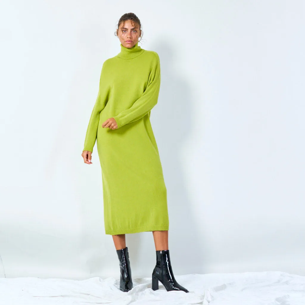 Cozy turtleneck long sweater dress wholesale