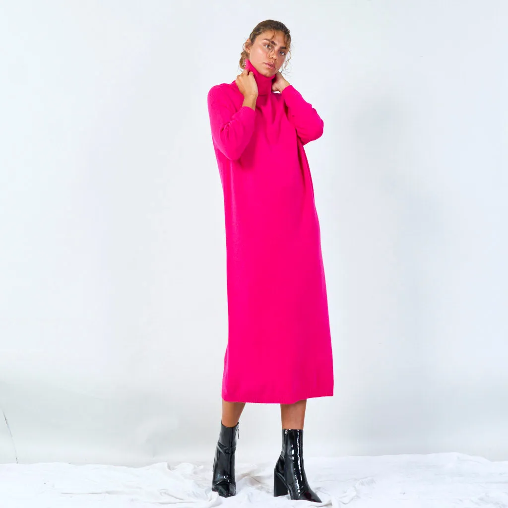 Cozy turtleneck long sweater dress wholesale