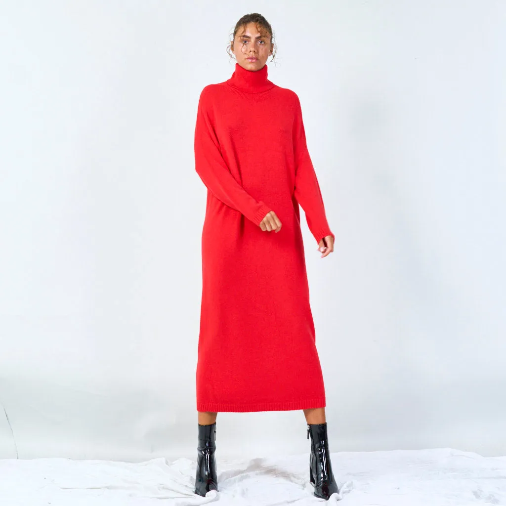 Cozy turtleneck long sweater dress wholesale