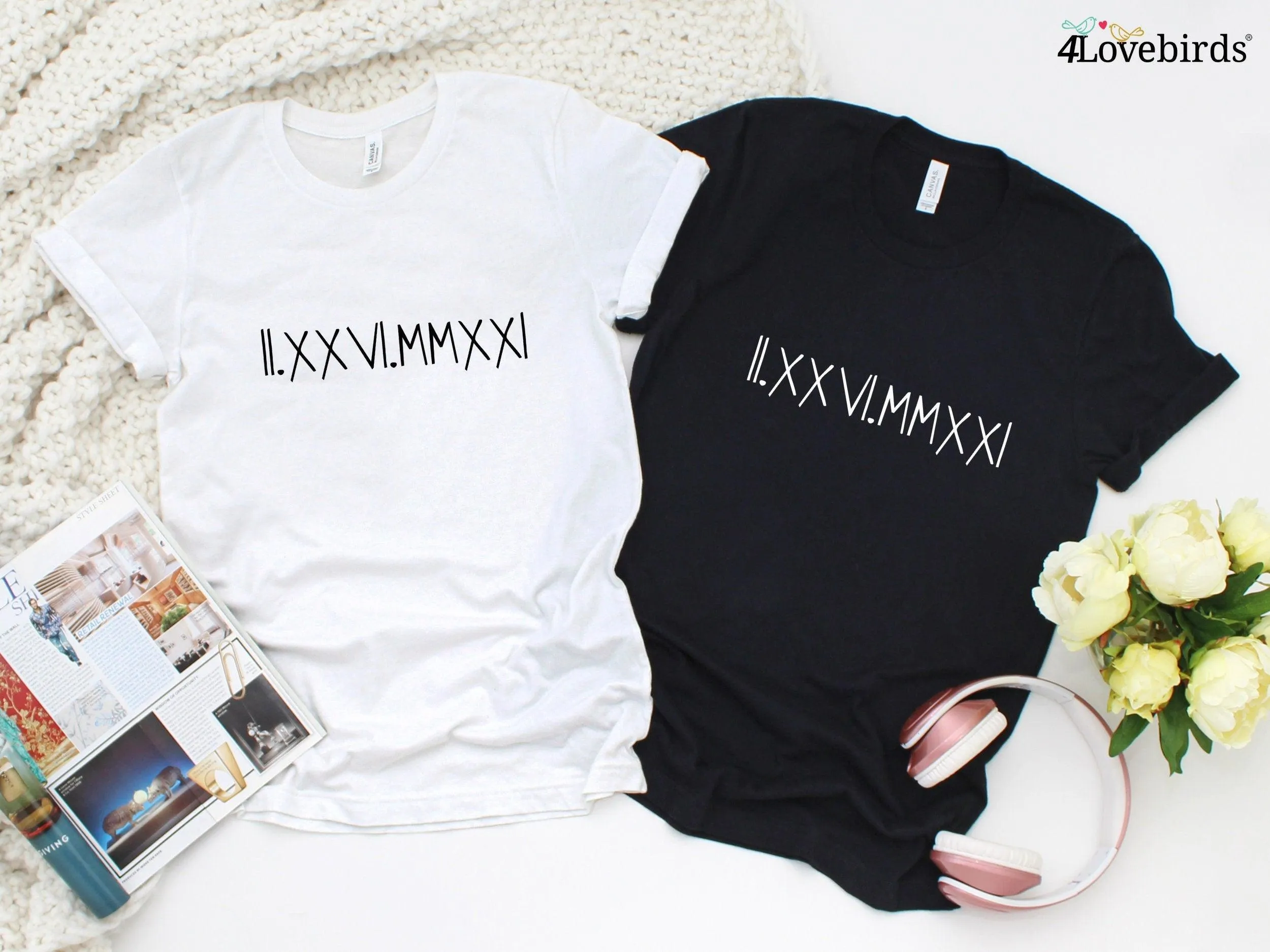 Custom Printed Roman Numeral Hoodie, Couple Sweatshirt, Honeymoon Shirt, Anniversary Year, Personalized Date Hoodie, Bride To Be, Gifts