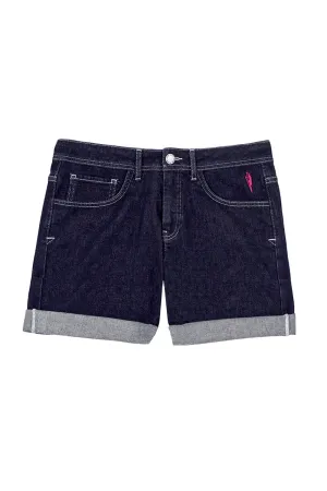 Dark Rinse Wash Denim Shorts