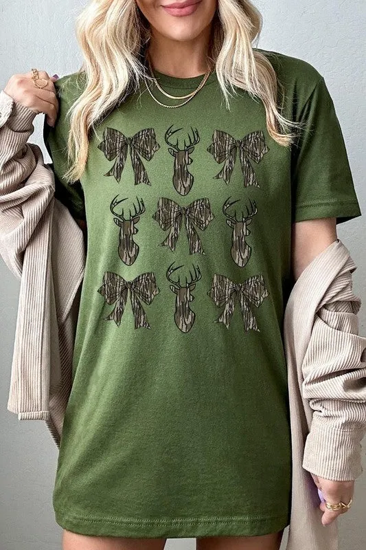 Deer Hunting Camo Bow Graphic Tee