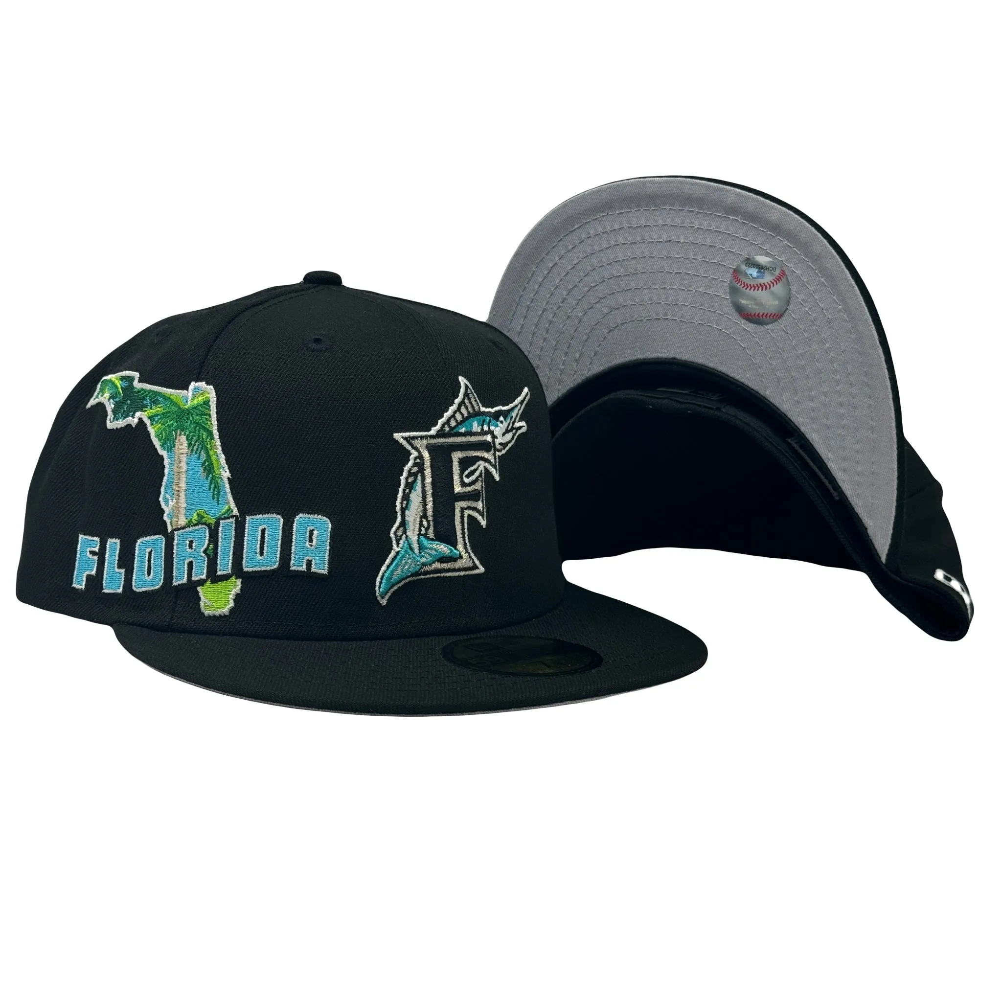 Florida Marlins State Map 59Fifty New Era fitted Hat