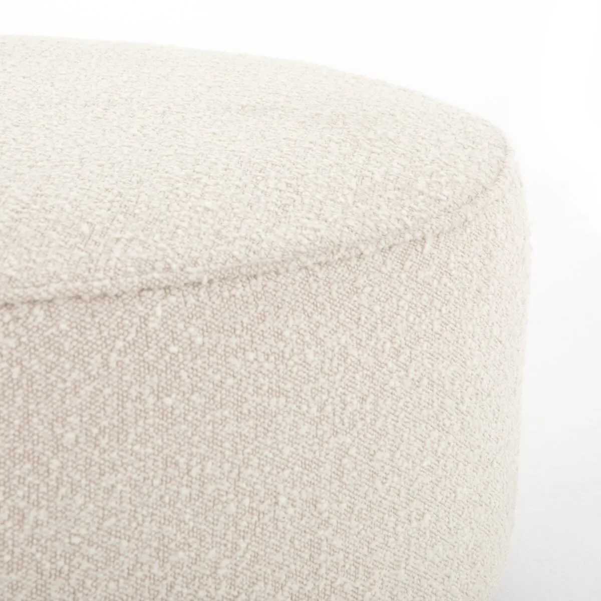 Four Hands Sinclair Large Round Ottoman in Knoll Natural