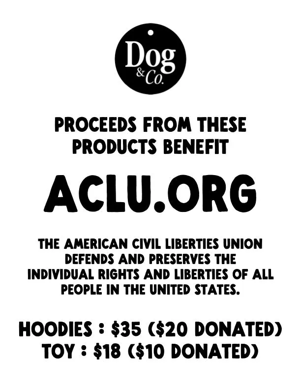 *Four Legged Feminist* Dog Hoodie (Proceeds Benefit the ACLU)