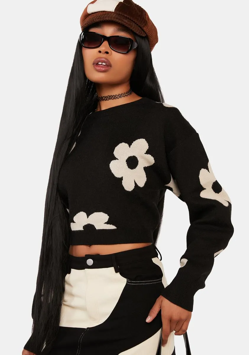 Groovin' On Crop Sweater