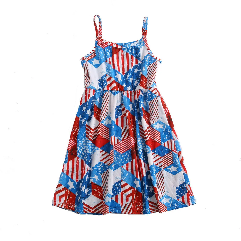 Independence Day Tshirts & Dresses Family Matching Sets