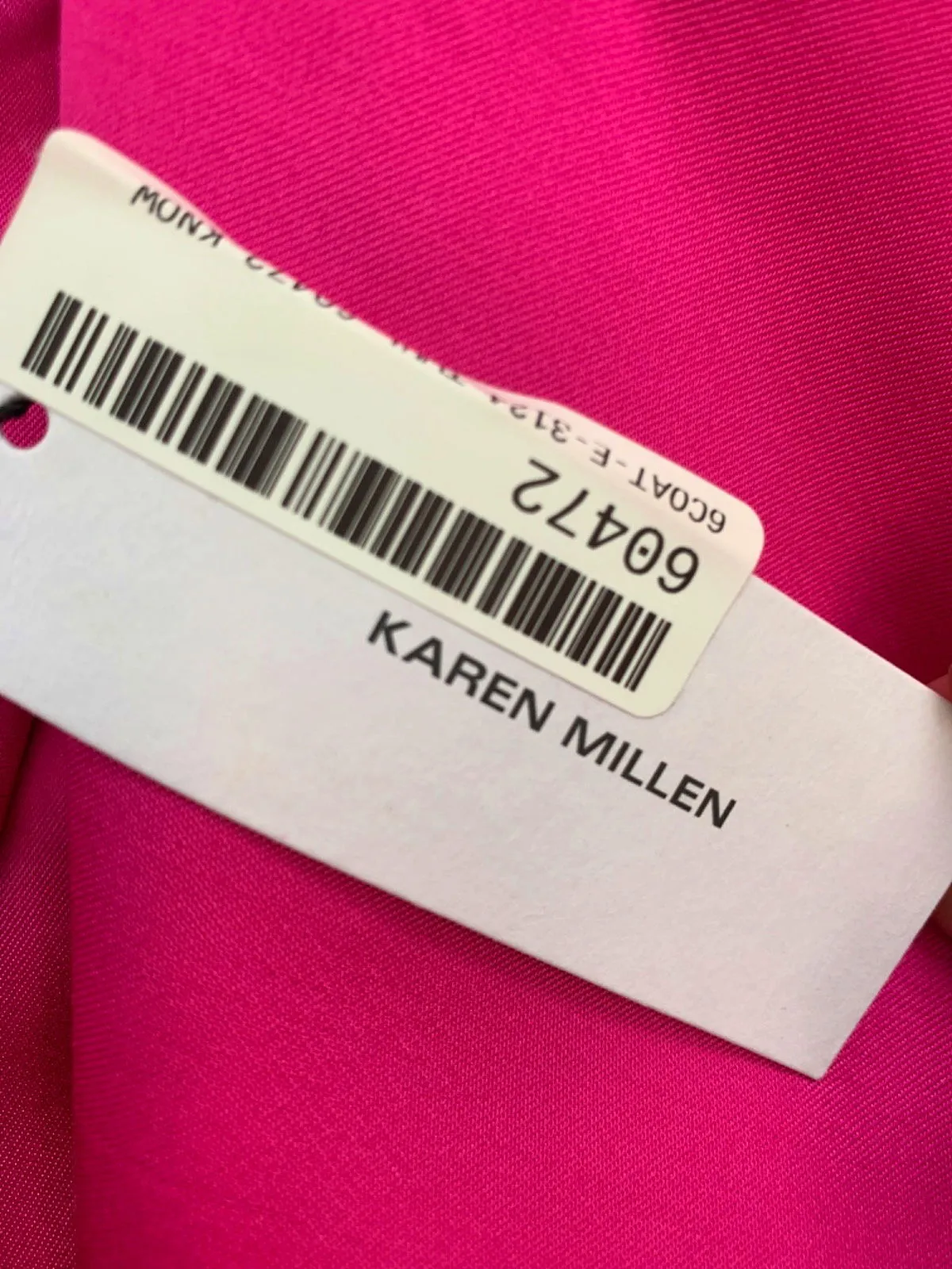 Karen Millen Bright Pink Satin Contoured Open Back Blazer Dress UK 10