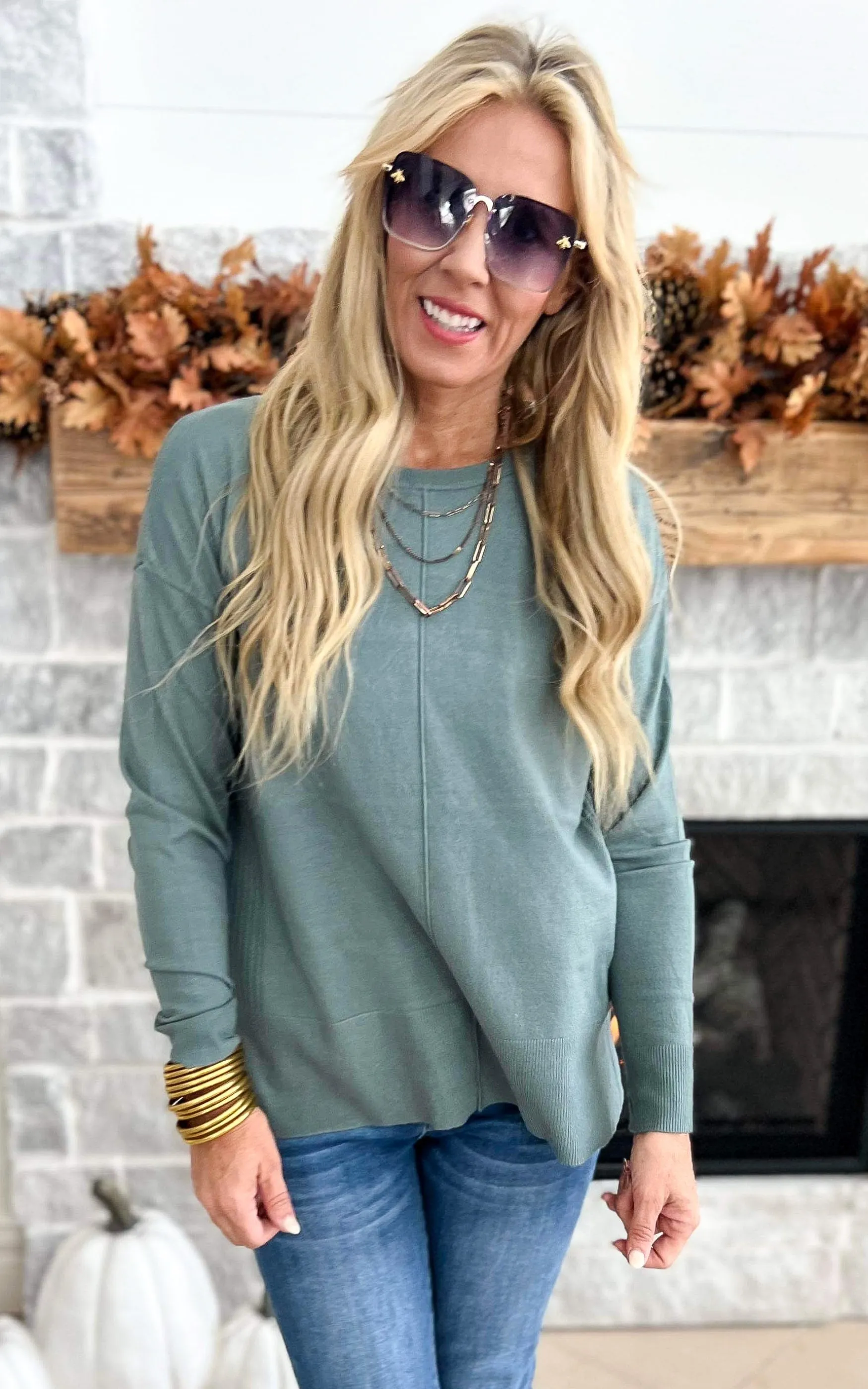 Keep it Classy Olive Boat Neck Sweater