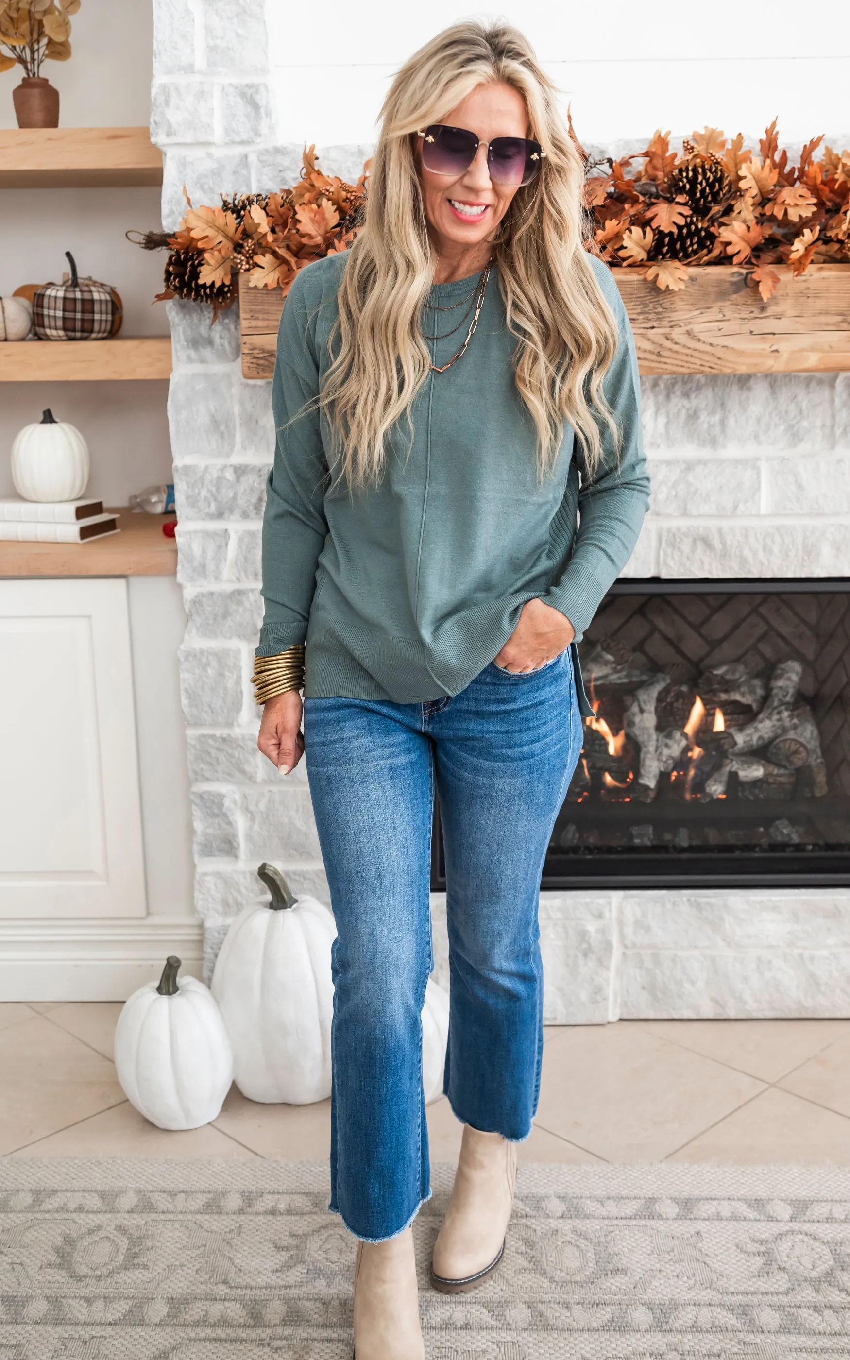 Keep it Classy Olive Boat Neck Sweater