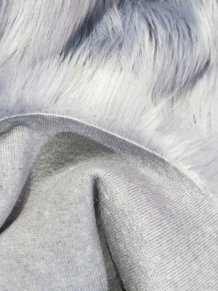 Lavender Solid Shaggy Long Pile Faux Fur Fabric / Sold By The Yard