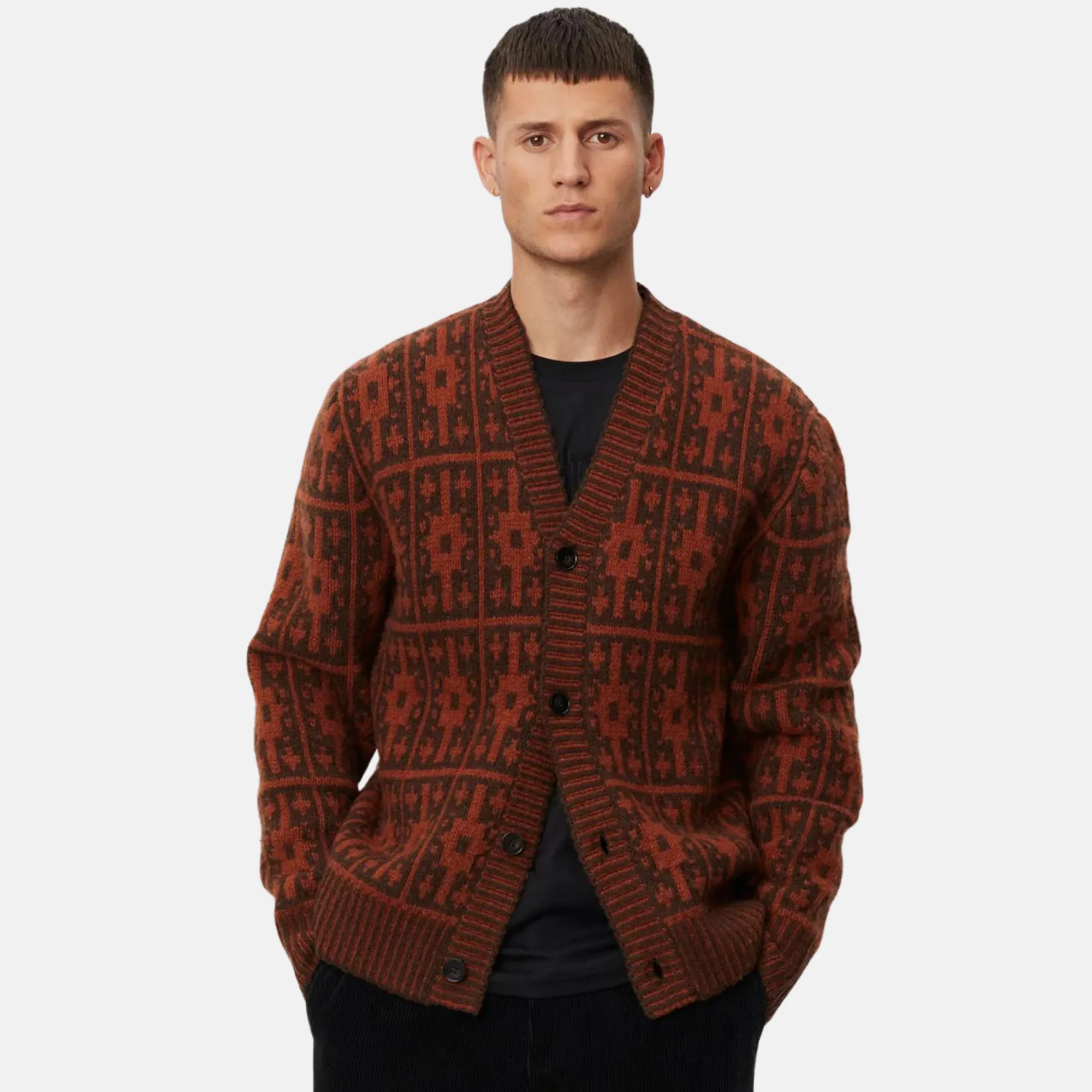 Les Deux Ezra Heavy Jacquard Cardigan