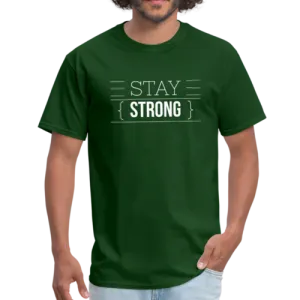 Mens T-Shirts, Stay Strong Graphic Text Style Shirt