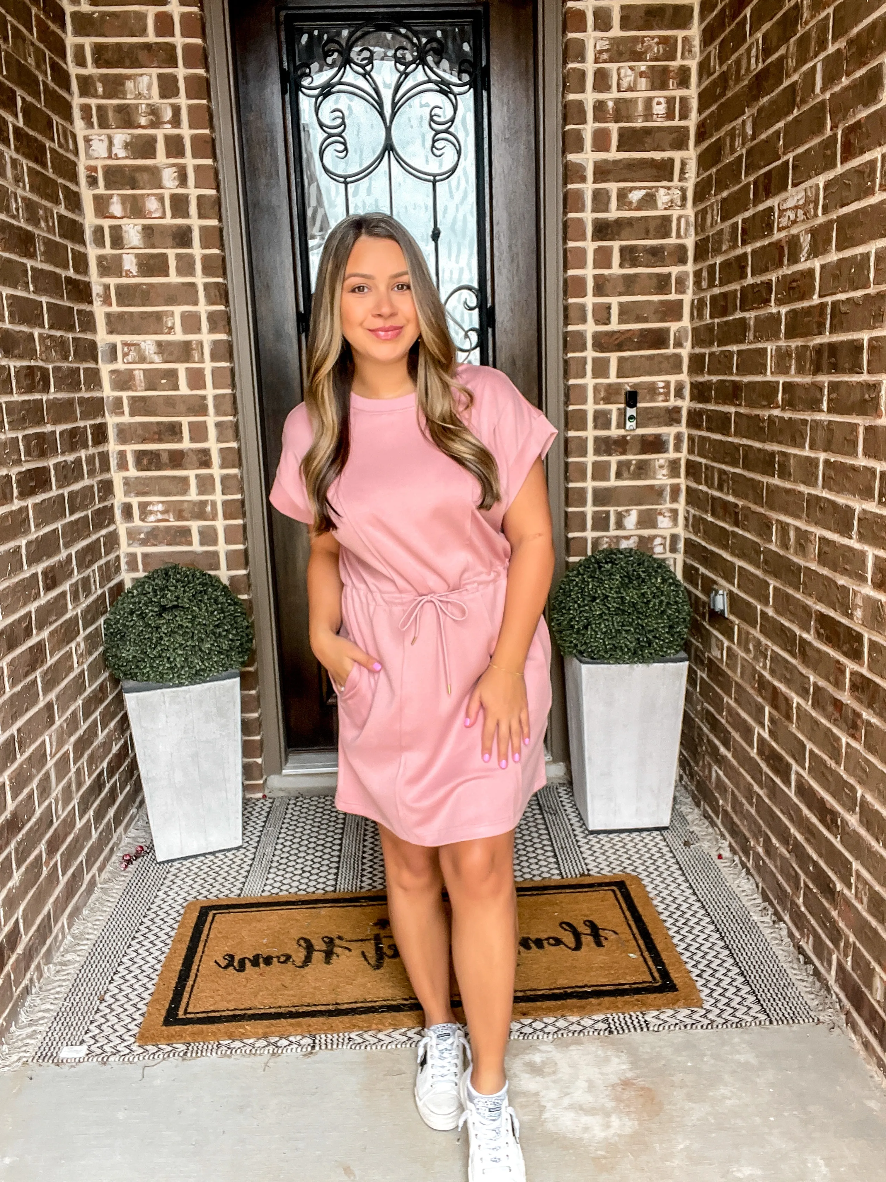 On the Go Luxeknit Dress - Blush