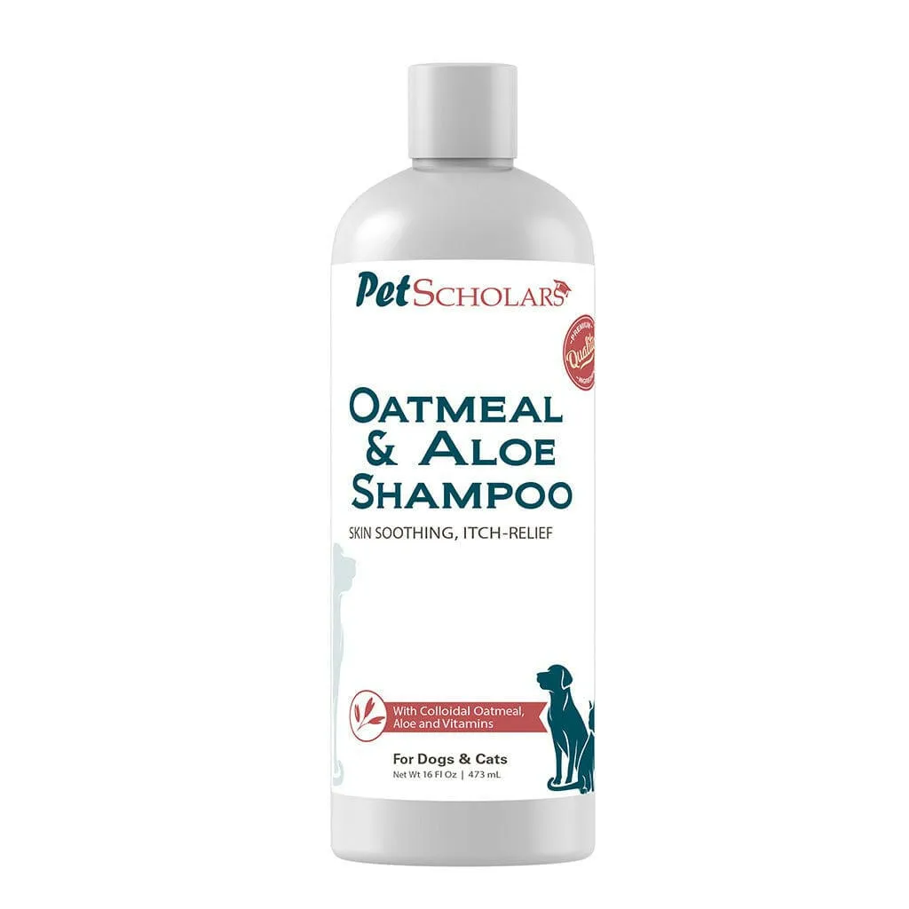 Pet Scholars Oatmeal & Aloe Shampoo Skin Soothing, Itch-Relief (16 fl oz)