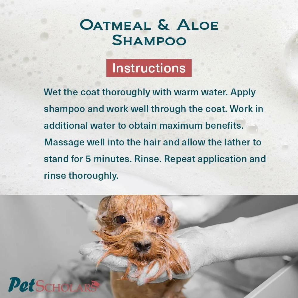 Pet Scholars Oatmeal & Aloe Shampoo Skin Soothing, Itch-Relief (16 fl oz)