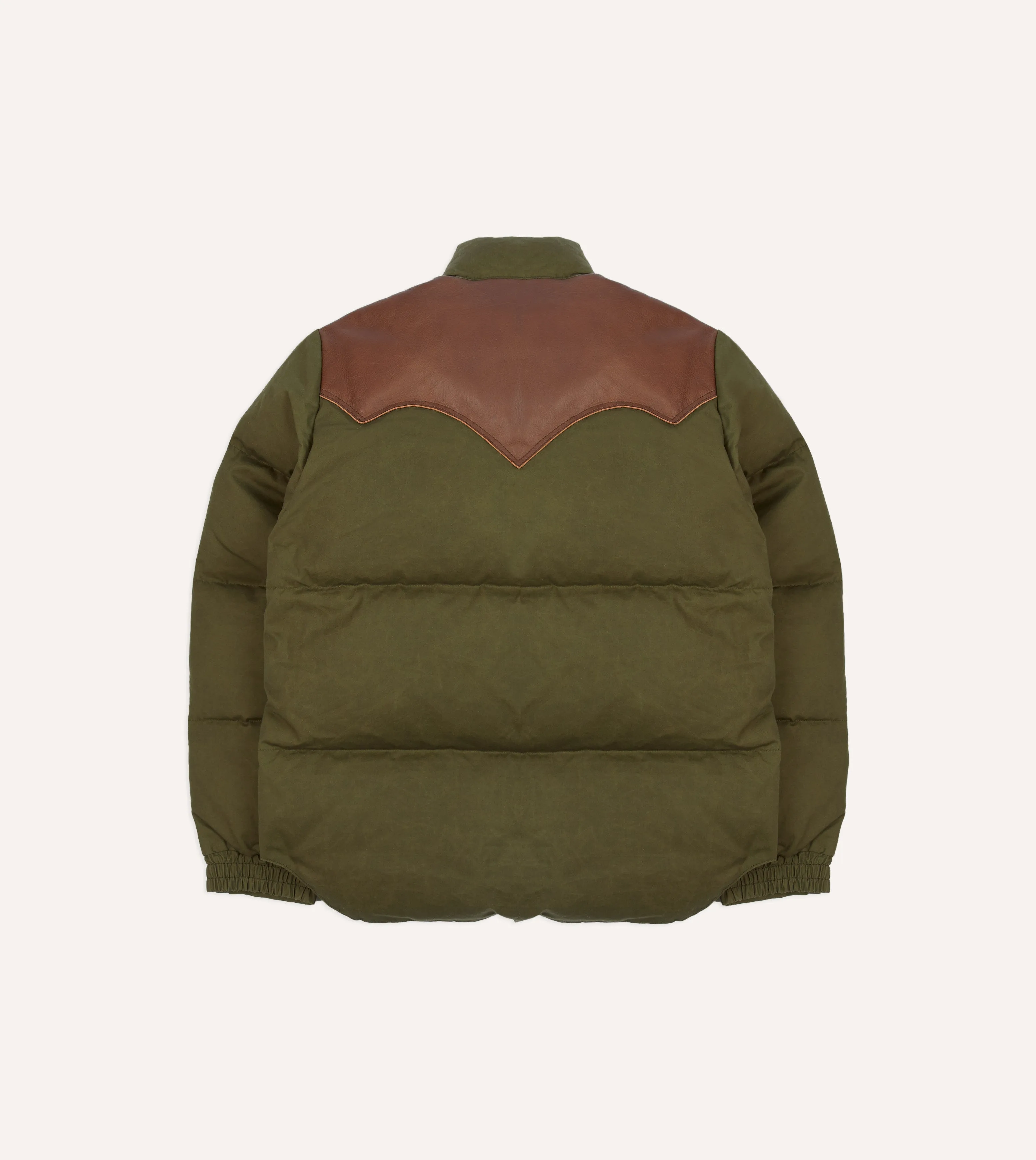 Rocky Mountain Featherbed for Drake's Olive Waxed Cotton Christy Down Jacket