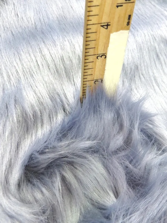 Rust Solid Shaggy Long Pile Faux Fur Fabric / Sold By The Yard