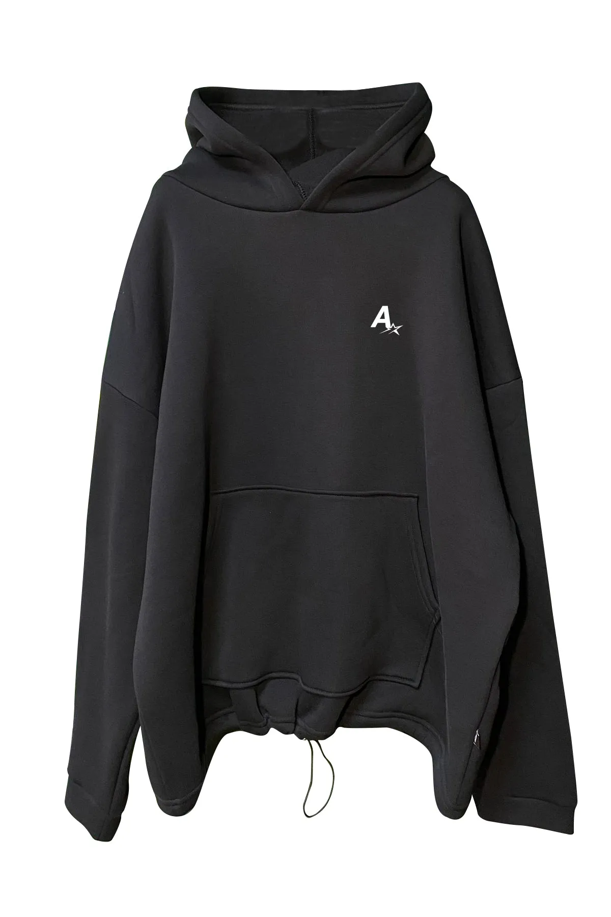 Siyah Kapüşonlu Sweatshirt 'NO TECHNO NO ART' Black Oversize Hoodie