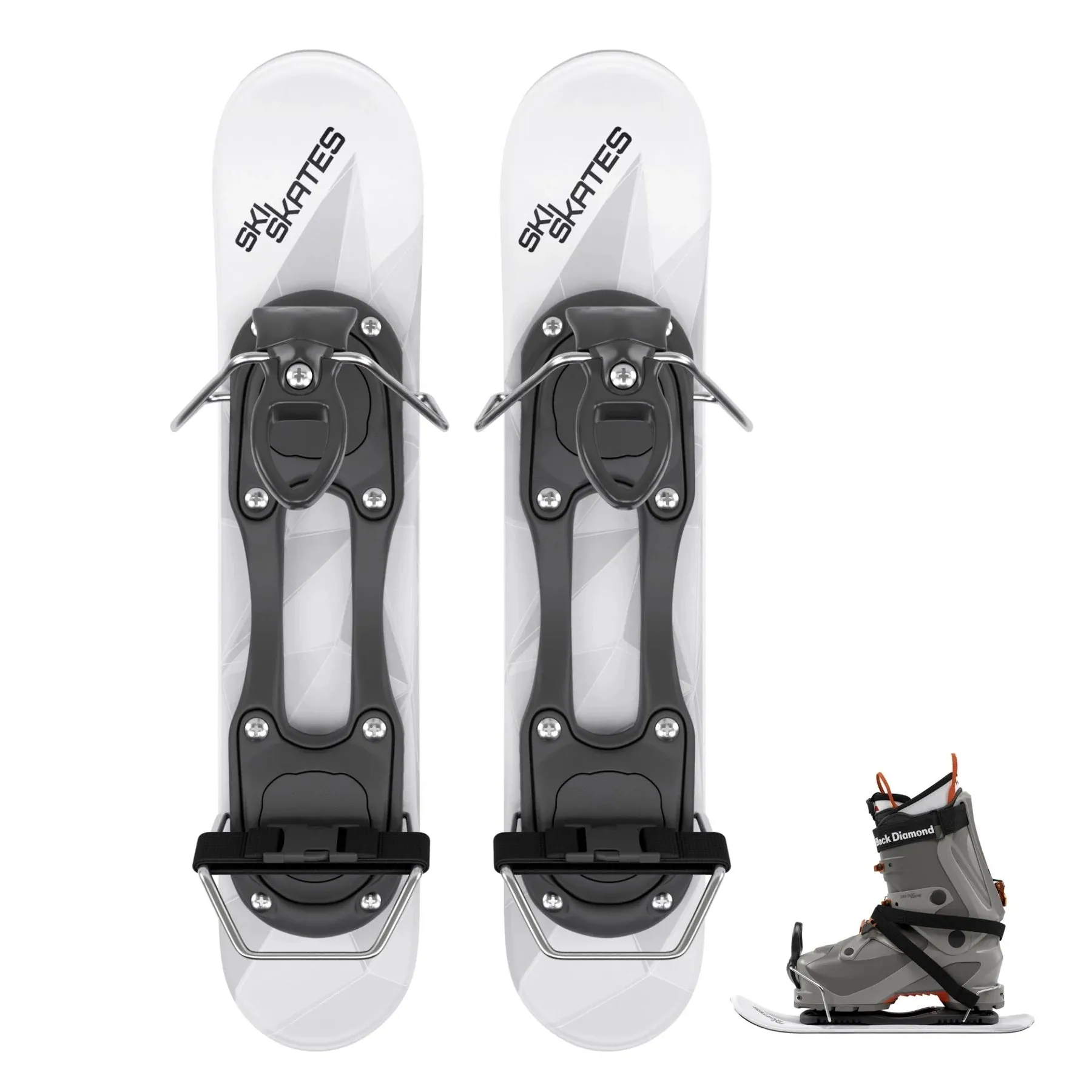 Skiskates by Snowfeet* | 44 CM | Skiblades Snowblades | Snowboard Boots Model