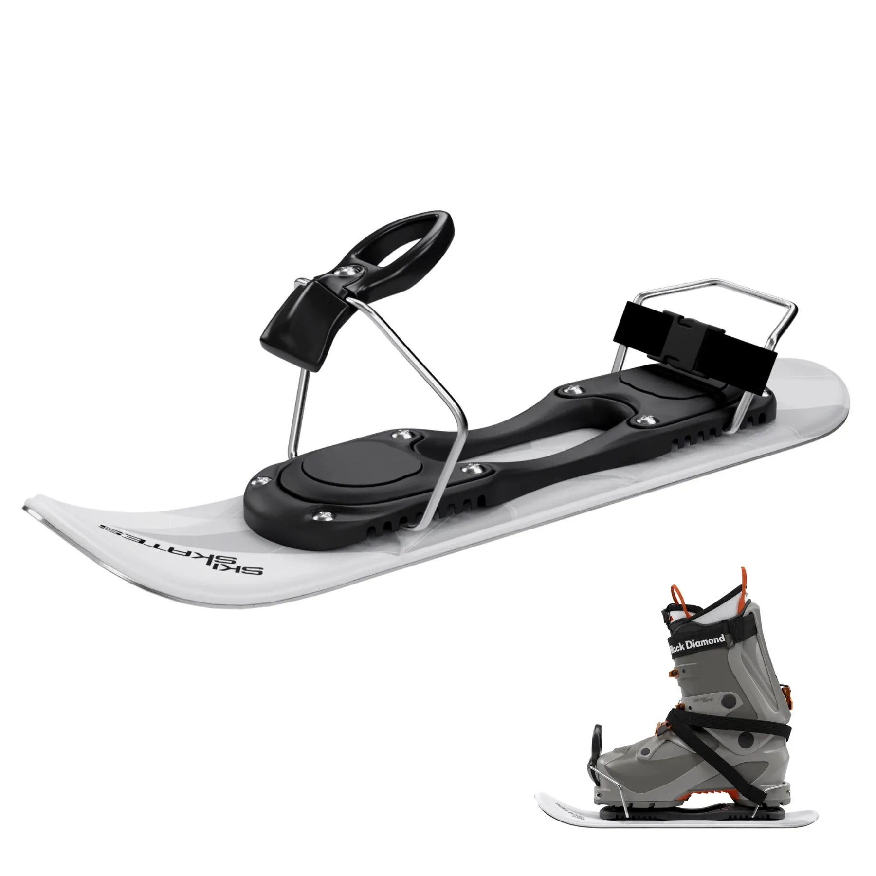 Skiskates by Snowfeet* | 44 CM | Skiblades Snowblades | Snowboard Boots Model