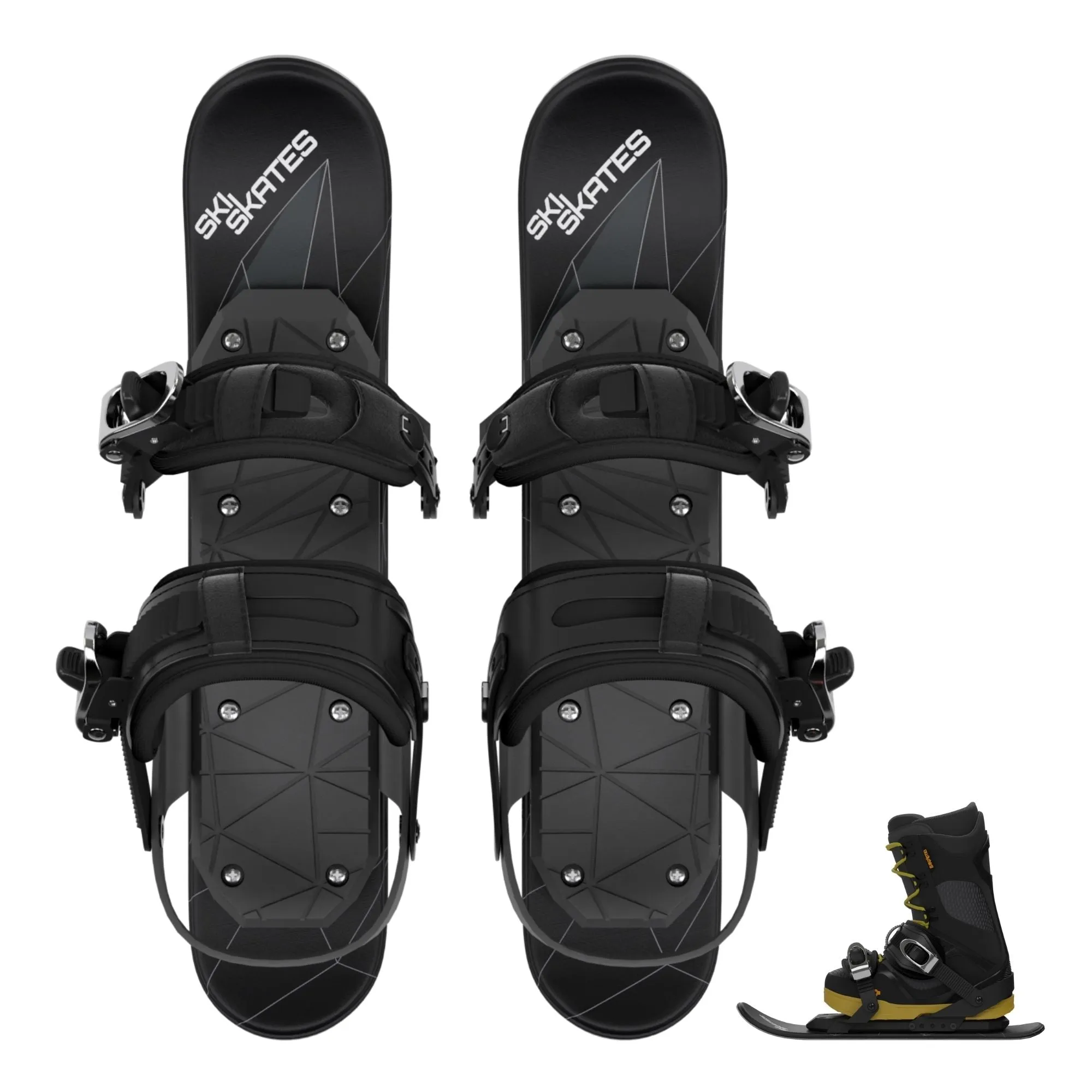 Skiskates by Snowfeet* | 44 CM | Skiblades Snowblades | Snowboard Boots Model